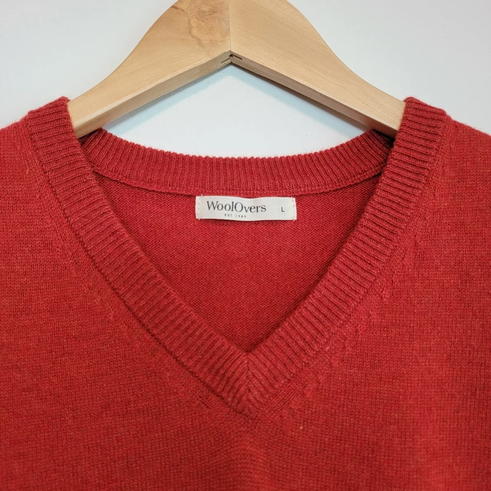 WoolOvers Sweater Vest Sz L  Soft Merino Wool Cashmere Golf Preppy Tennis Club